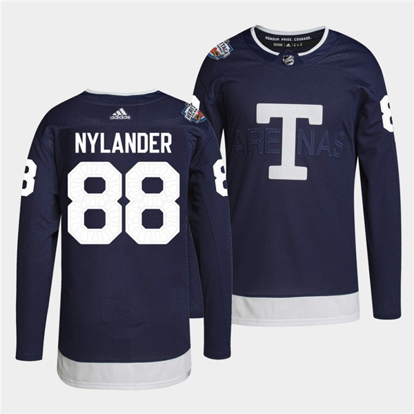 Men's  Navy Toronto Maple Leafs #88 William Nylander 2022 Heritage Classic Stitched Jersey